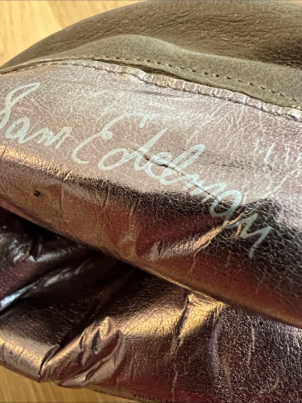 Sam Edelman Taupe Lambskin Leather boots with side zipper size 8 Medium